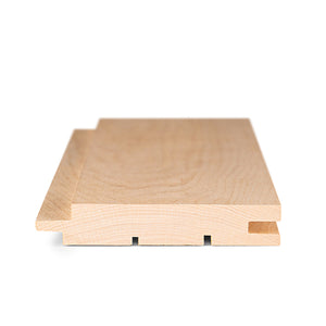 Prosaunas 15 mm × 90 mm (1×4) Alder Sauna Wood Tongue & Groove, STS4 Profile, Nickel‑Gap, Wall Material WOOD662