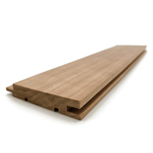 Prosaunas 15 mm × 90 mm (1×4) Thermo‑Aspen Sauna Wood Thermally‑Modified Tongue & Groove, STS4 Profile, Nickel‑Gap, Wall Material WOOD665