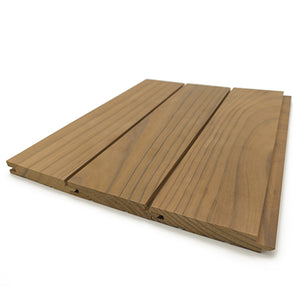 Prosaunas 15 mm × 90 mm (1×4) Thermo‑Radiata Pine Sauna Wood Thermally‑Modified Tongue & Groove, STS4 Profile, Nickel‑Gap, Wall Material WOOD667