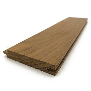 Prosaunas 15 mm × 90 mm (1×4) Thermo‑Radiata Pine Sauna Wood Thermally‑Modified Tongue & Groove, STS4 Profile, Nickel‑Gap, Wall Material WOOD667