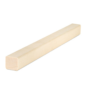 Prosaunas 21 mm × 21 mm (1×1) Aspen Sauna Wood S4SEE SHP Profile, Smooth 4 Sides Eased Edges, Trim Moulding WOOD676
