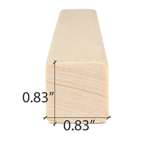 Prosaunas 21 mm × 21 mm (1×1) Aspen Sauna Wood S4SEE SHP Profile, Smooth 4 Sides Eased Edges, Trim Moulding WOOD676