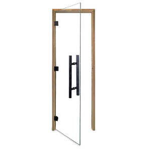 Prosaunas 24 in. × 81 in. Prehung Clear Glass Sauna Door with Thermo‑Aspen Frame