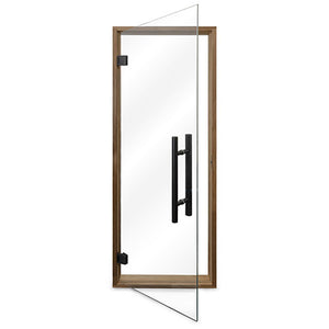 Prosaunas 24x73 Prehung Clear Glass with Thermo Aspen Frame Sauna Door