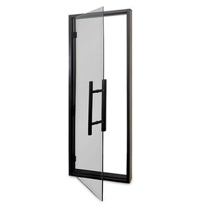Prosaunas 24x73 Tinted Glass with Black Alder Frame Sauna Door