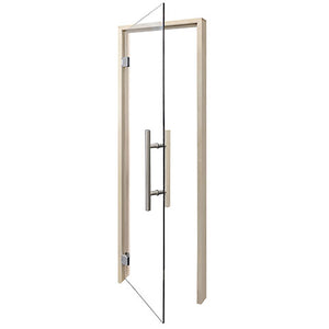 Prosaunas 24x81 Clear Glass with Aspen Frame Sauna Door
