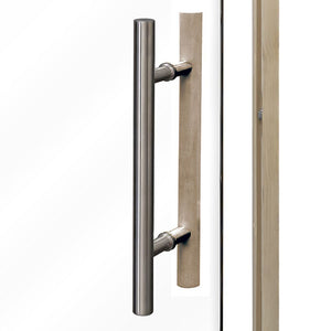 Prosaunas 24x81 Clear Glass with Aspen Frame Sauna Door