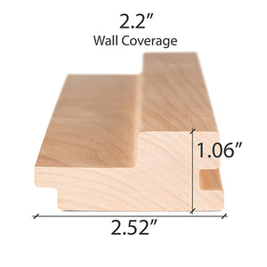 Prosaunas 27 mm × 64 mm (2×3) Alder Grace™ Sauna Wood Tongue & Groove, Large‑Gap, Wall Material WOOD663
