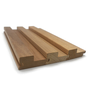 Prosaunas 27 mm × 64 mm (2×3) Thermo‑Aspen Grace™ Sauna Wood Thermally‑Modified Tongue & Groove, Large‑Gap, Wall Material WOOD666