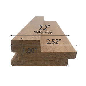 Prosaunas 27 mm × 64 mm (2×3) Thermo‑Aspen Grace™ Sauna Wood Thermally‑Modified Tongue & Groove, Large‑Gap, Wall Material WOOD666