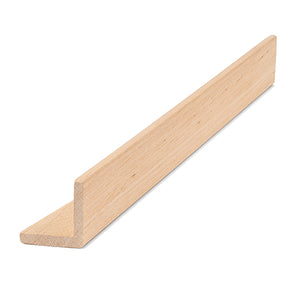 Prosaunas 28 mm × 28 mm (2×2) Alder Sauna Wood Outside Corner Trim, Angle Moulding, VA Profile WOOD681