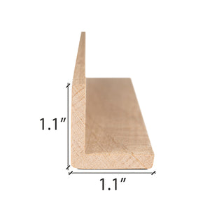 Prosaunas 28 mm × 28 mm (2×2) Alder Sauna Wood Outside Corner Trim, Angle Moulding, VA Profile WOOD681