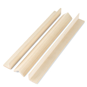 Prosaunas 28 mm × 28 mm (2×2) Aspen Sauna Wood Outside Corner Trim, Angle Moulding, VA Profile WOOD677