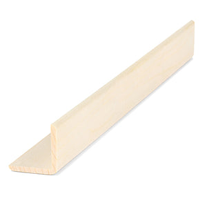 Prosaunas 28 mm × 28 mm (2×2) Aspen Sauna Wood Outside Corner Trim, Angle Moulding, VA Profile WOOD677