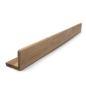 Prosaunas 28 mm × 28 mm (2×2) Thermo‑Aspen Sauna Wood Outside Corner Trim, Angle Moulding, VA Profile WOOD685