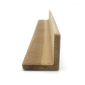 Prosaunas 28 mm × 28 mm (2×2) Thermo‑Aspen Sauna Wood Outside Corner Trim, Angle Moulding, VA Profile WOOD685