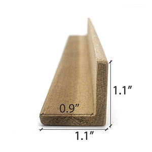 Prosaunas 28 mm × 28 mm (2×2) Thermo‑Aspen Sauna Wood Outside Corner Trim, Angle Moulding, VA Profile WOOD685