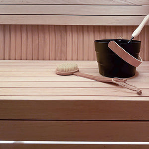 Prosaunas 28 mm × 65 mm (2×3) Alder Sauna Wood S4SEE SHP Profile, Smooth 4 Sides Eased Edges, Bench Material WOOD645