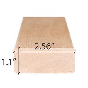 Prosaunas 28 mm × 65 mm (2×3) Alder Sauna Wood S4SEE SHP Profile, Smooth 4 Sides Eased Edges, Bench Material WOOD645