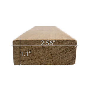 Prosaunas 28 mm × 65 mm (2×3) Thermo‑Aspen Sauna Wood Thermally‑Modified S4SEE SHP Profile, Smooth 4 Sides Eased Edges, Bench Material WOOD650