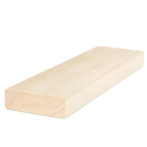 Prosaunas 28 mm × 90 mm (2×4) Aspen Sauna Wood S4SEE SHP Profile, Smooth 4 Sides Eased Edges, Bench Material WOOD641