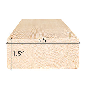 Prosaunas 28 mm × 90 mm (2×4) Hemlock Sauna Wood Vertical Grain Clear S4SEE, Smooth 4 Sides Eased Edges, Bench Material WOOD630