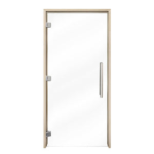 Prosaunas 36 in. × 81 in. Prehung Clear Glass ADA Sauna Door with Aspen Frame