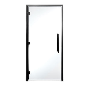Prosaunas 36 in. × 81 in. Prehung Clear Glass ADA Sauna Door with Black Alder Frame