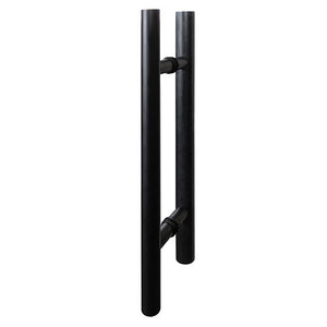 Prosaunas 36 in. × 81 in. Prehung Tinted Glass ADA Sauna Door with Black Alder Frame