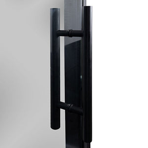 Prosaunas 36 in. × 81 in. Prehung Tinted Glass ADA Sauna Door with Black Alder Frame