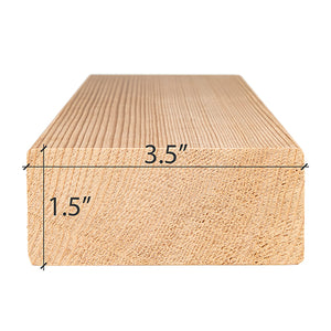 Prosaunas 28 mm × 90 mm (2×4) Cedar Sauna Wood Vertical Grain Clear Grade A+ S4SEE, Smooth 4 Sides Eased Edges, Bench Material WOOD614