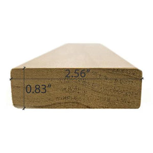 Prosaunas Thermo-Aspen 1x3 S4SEE SHP Sauna Wood, Thermally-Modified, Smooth 4 Sides Eased Edges, SHP Profile, Bench Material WOOD647