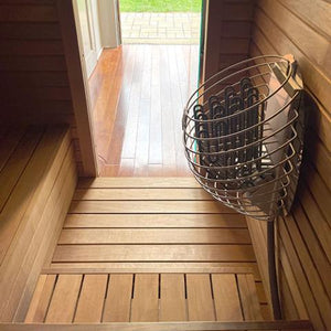 Prosaunas Thermo-Aspen 1x4 S4SEE SHP Sauna Wood, Thermally-Modified, Smooth 4 Sides Eased Edges, SHP Profile, Bench Material WOOD648