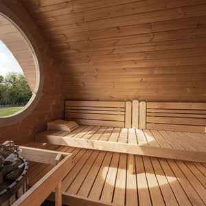 SaunaLife Model G11 Garden-Series Outdoor Home Sauna Kit -2 Room Sauna - Up to 8 Persons SL-MODELG11