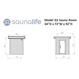 SaunaLife Model G2 - 4 Person Outdoor Home Sauna