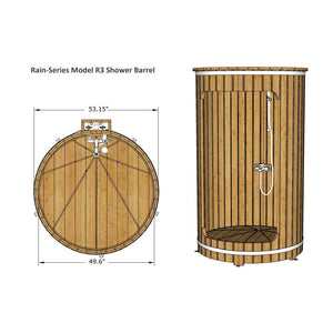 SaunaLife Model R3 Barrel Shower
