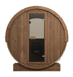 SaunaLife 87"D x 81"H (Diameter) Model E8W Rear‑Window ERGO Series Sauna Barrel