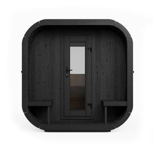 SaunaLife Model CL12GCPB Cube Luxury Series Outdoor Home Sauna Suite Kit, DIY, Paint Included, Up to 8 Persons SL-MODELCL12GCPB