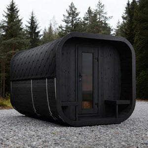 SaunaLife Model CL12GCPB Cube Luxury Series Outdoor Home Sauna Suite Kit, DIY, Paint Included, Up to 8 Persons SL-MODELCL12GCPB