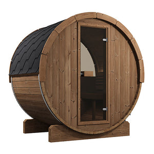 SaunaLife 59"D x 81"H Model E6W Rear Window - 3 Person Barrel Sauna SL-MODELE6W