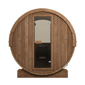 SaunaLife 59"D x 81"H Model E6W Rear Window - 3 Person Barrel Sauna SL-MODELE6W