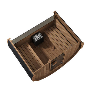 SaunaLife 59"D x 81"H Model E6W Rear Window - 3 Person Barrel Sauna SL-MODELE6W