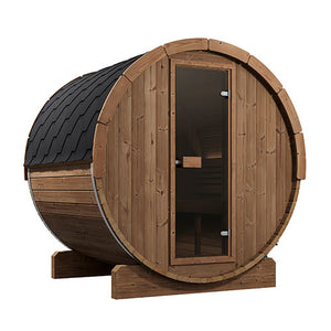 SaunaLife 71"D x 81"H Model E7 - 4 Person Barrel Sauna SL-MODELE7