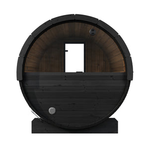 SaunaLife Model E8WB Ergo Series Outdoor Sauna Barrel Kit, Rear Window, DIY, Paint Included, Up to 6 Persons SL-MODELE8WB