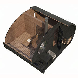 SaunaLife Model G11B Garden Series Outdoor Home Sauna Suite Kit, DIY, Paint Included, Up to 8 Persons SL-MODELG11B
