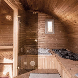 SaunaLife Model G11B Garden Series Outdoor Home Sauna Suite Kit, DIY, Paint Included, Up to 8 Persons SL-MODELG11B