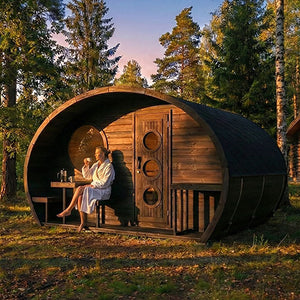 SaunaLife Model G11B Garden Series Outdoor Home Sauna Suite Kit, DIY, Paint Included, Up to 8 Persons SL-MODELG11B