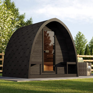 SaunaLife Model G3B Garden Series Outdoor Home Sauna Kit, DIY, Paint Included, Up to 6 Persons