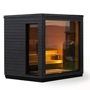 SaunaLife Model G6 Outdoor Pre-Assembled Home Sauna and Garden-Series Backyard Fully Assembled Home Sauna Up to 5 Persons