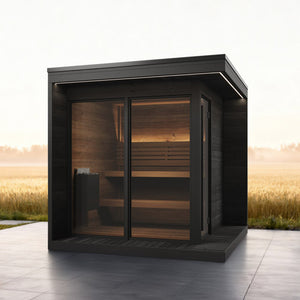 SaunaLife Model GL6B Garden Luxury Series Outdoor Home Sauna Kit, DIY, Paint Included, Up to 6 Persons SL-MODELGL6B